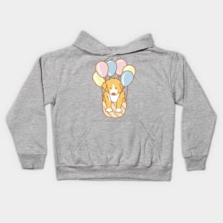 Puppy and Balloons Kids Hoodie